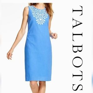 Women's blue talbots sleeveless summer dress